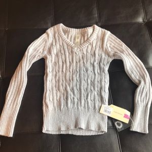 Girls S6/6x silver sweater